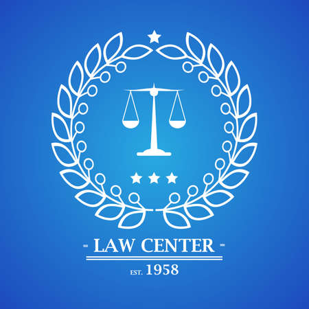 Law firm, office, center  logo design. Vector illustrationのイラスト素材