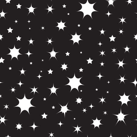 Stars in Space, seamless pattern. Vector illustrationのイラスト素材