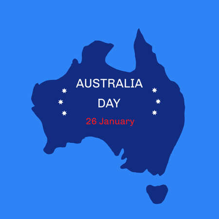 Australia day theme. 26 January. Vector illustrationのイラスト素材
