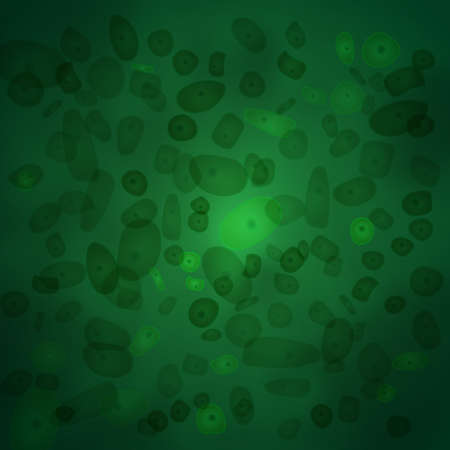 Green cells biological science background. Vector illustrationのイラスト素材