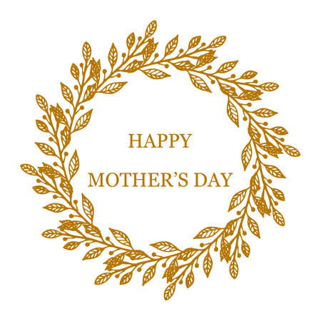 Greeting card for Mother's Day in white background.のイラスト素材