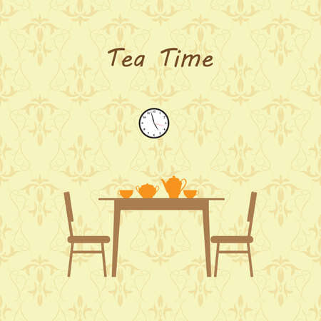 Simple Tea time illustration.のイラスト素材