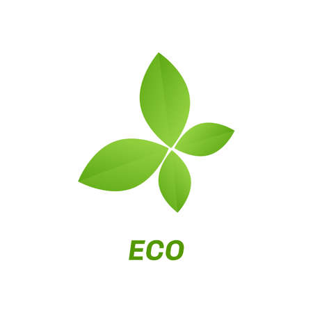 Abstract eco green logo. Vector illustrationのイラスト素材