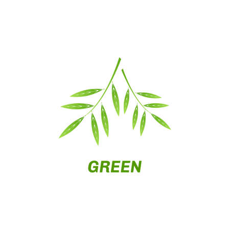 Abstract eco green logo. Vector illustrationのイラスト素材