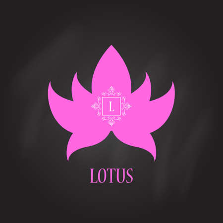 Lotus flower logo icon. Vector illustration.のイラスト素材