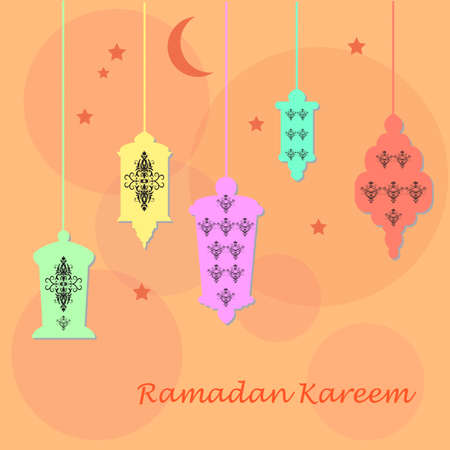 Ramadan greetings card. Vector illustrationのイラスト素材