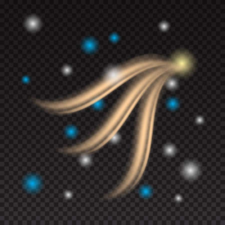 Abstract glowing shapes on transparent background. Vector illustrationのイラスト素材