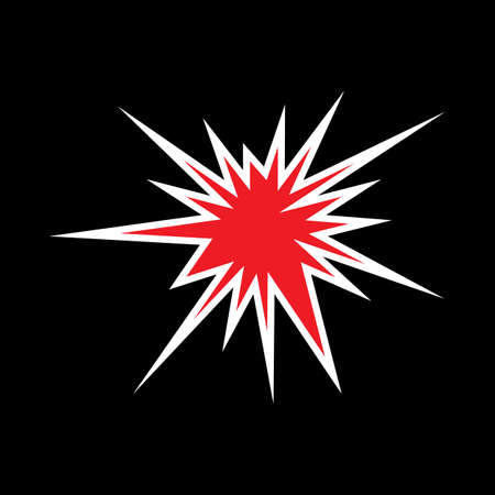 Vector abstract star red and white iconのイラスト素材