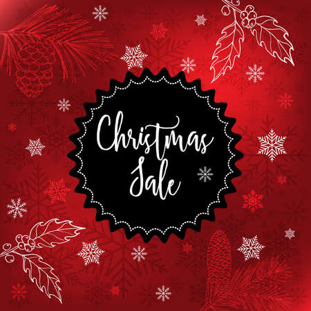 Christmas sale label design template.のイラスト素材