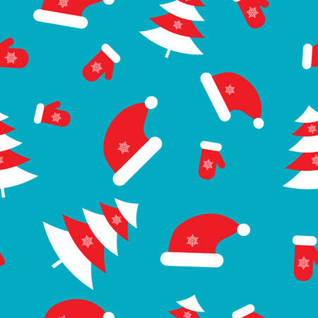 Pattern with Christmas elementsのイラスト素材
