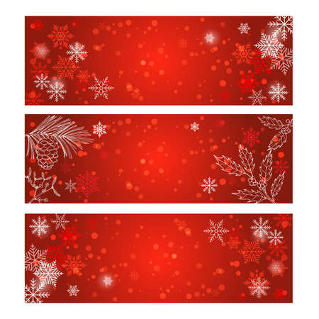 Christmas label on winter backgroundのイラスト素材