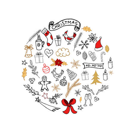 Christmas And New Year Greeting cardの写真素材