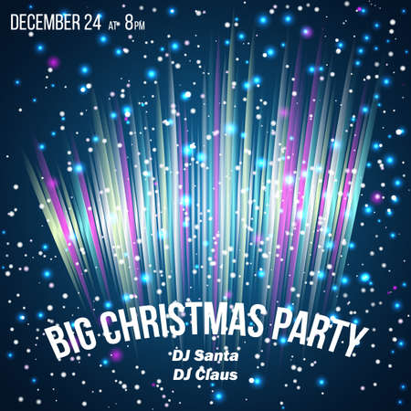 Christmas party invitation with ornamentsのイラスト素材