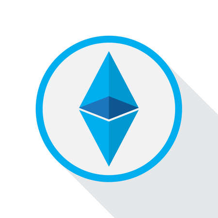 Ethereum, crypto currency icon.のイラスト素材