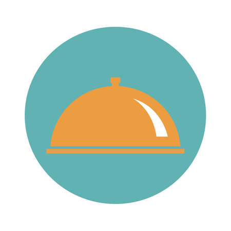 Food cover flat vector icon for web and designのイラスト素材