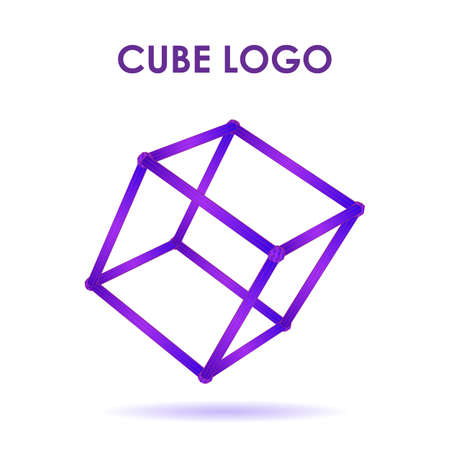 Cube 3d technology logo design template vector illustrationのイラスト素材