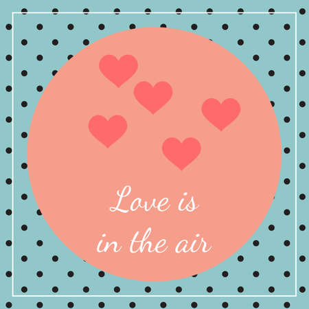 Happy valentines day card with hearts. Vector Illustrationのイラスト素材