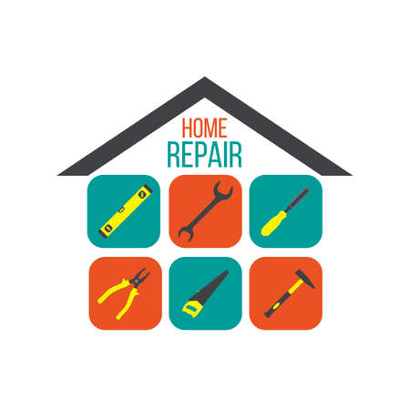 Home repair concept with toolsのイラスト素材