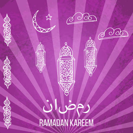 Greeting card with night backgroundのイラスト素材