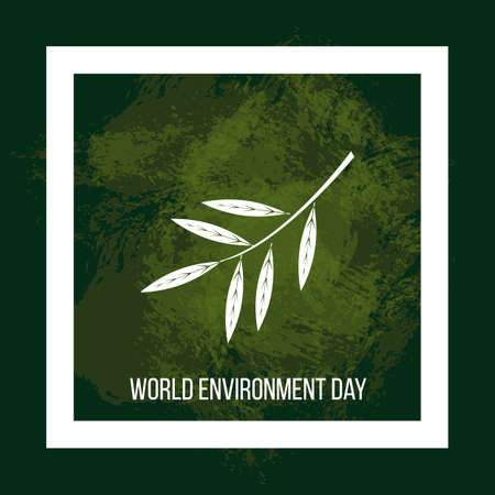 World environment day card eco poster. Vector illustration.のイラスト素材