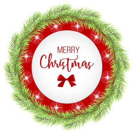 Merry Christmas and Happy New Year greeting cardのイラスト素材