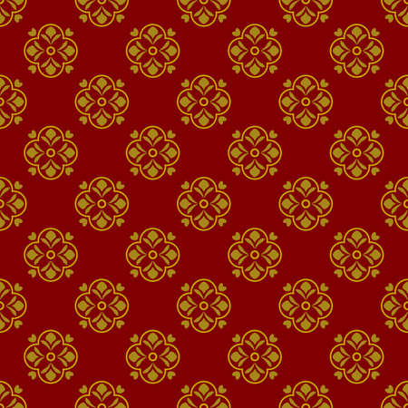 Dark red background with beautiful golg ornaments