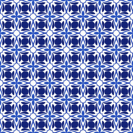 Azulejos portuguese traditional ornamental tileのイラスト素材