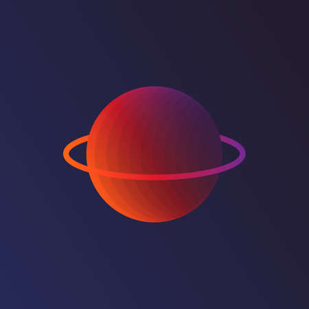 Planet Saturn with planetary ring systemのイラスト素材