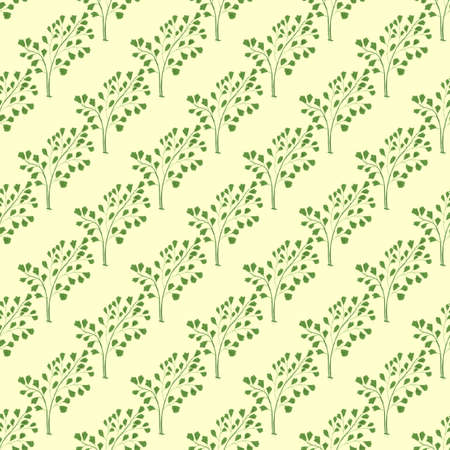 Seamless pattern with venus hair fern.のイラスト素材