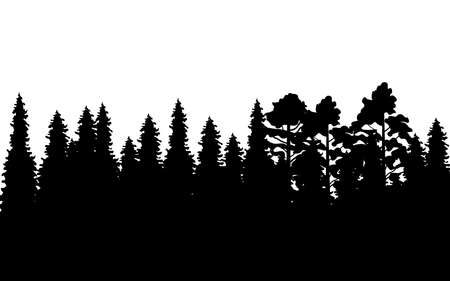 Vector illustration with black forest isolated on white backgroundのイラスト素材