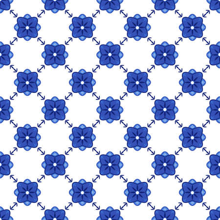 Azulejos portuguese traditional ornamental tileのイラスト素材