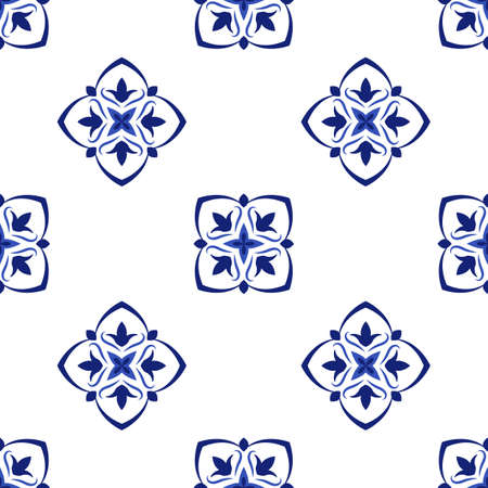 Azulejos portuguese traditional ornamental tileのイラスト素材