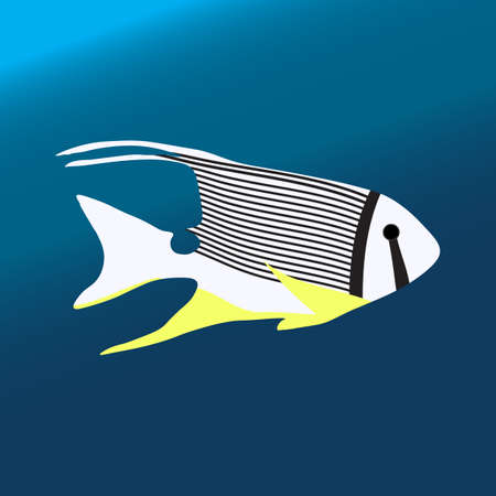 Tropical color sea fishのイラスト素材