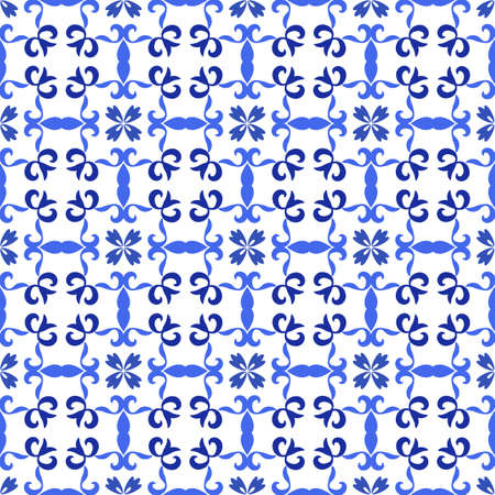 Azulejos portuguese traditional ornamental tileのイラスト素材