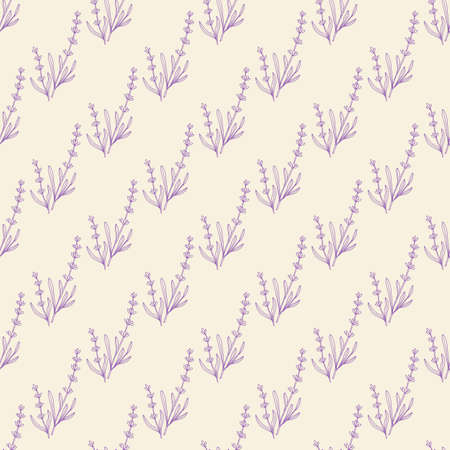 Seamless pattern of lavender flowersのイラスト素材