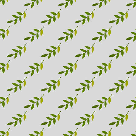 Seamless pattern with green twigsのイラスト素材