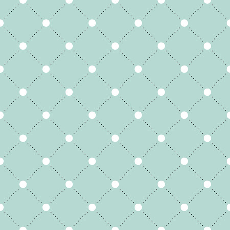 White and black veil seamless pattern on turquoise or mint background. Vector Illustrationのイラスト素材
