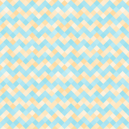 Seamless abstract pattern with turquoise and yellow geometric mosaic zigzag. Vector illustrationのイラスト素材