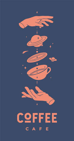 Coffee. Template Label, Logo, Tag. Vintage logoのイラスト素材