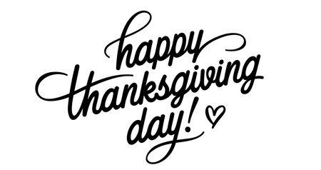 Thanksgiving Day. Hand lettering for holiday Thanksgiving Day, vintage graphic, banner, poster, greeting card calligraphy thanksgiving day, postcard for holiday Thanksgiving Day. Vector Illustrationのイラスト素材