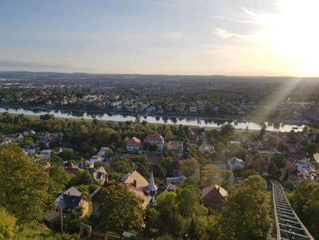 View of the city from the observation deck