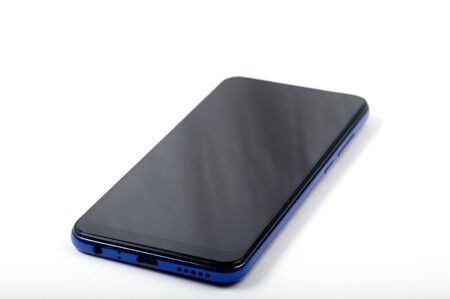 Mobile phone isolated on white backgroundの写真素材