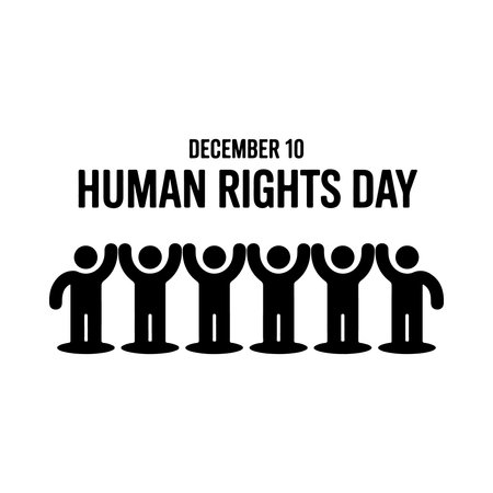 International Human Right Day. December 1. Holiday concept. Template for background, banner, card, poster with text inscription.のイラスト素材