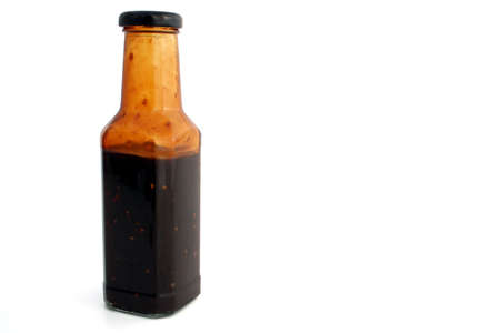 Full Isolated sauce bottleの写真素材
