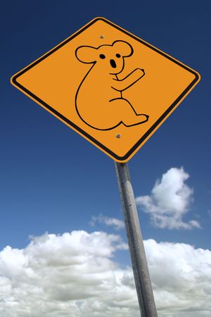 Watch out for koalasの写真素材