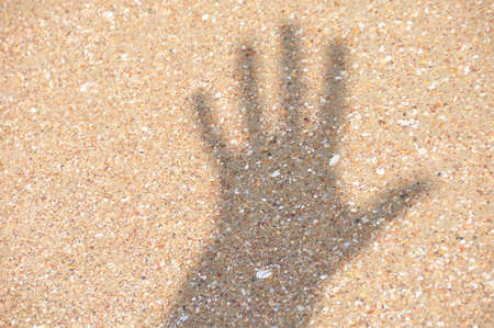 Open Hand Shadowの写真素材