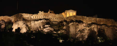 Acropolis night view, Athens, Greeceの写真素材