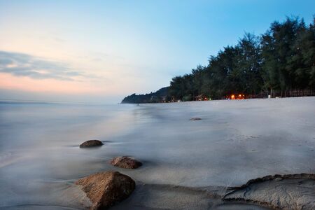 sunrise view at seaside Kuantan Malaysiaの写真素材