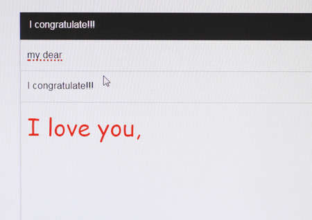 98 Romantic message by email.