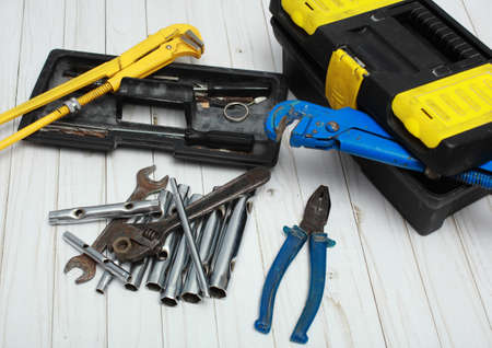 Tools for repair of the house equipment and bathroom equipment.